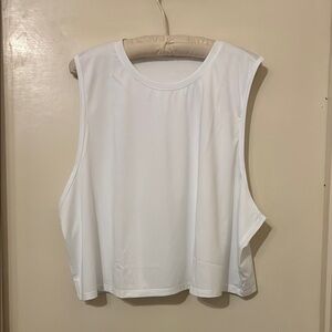 NWT Baleaf White Sleeveless Muscle Tee Crop XXL